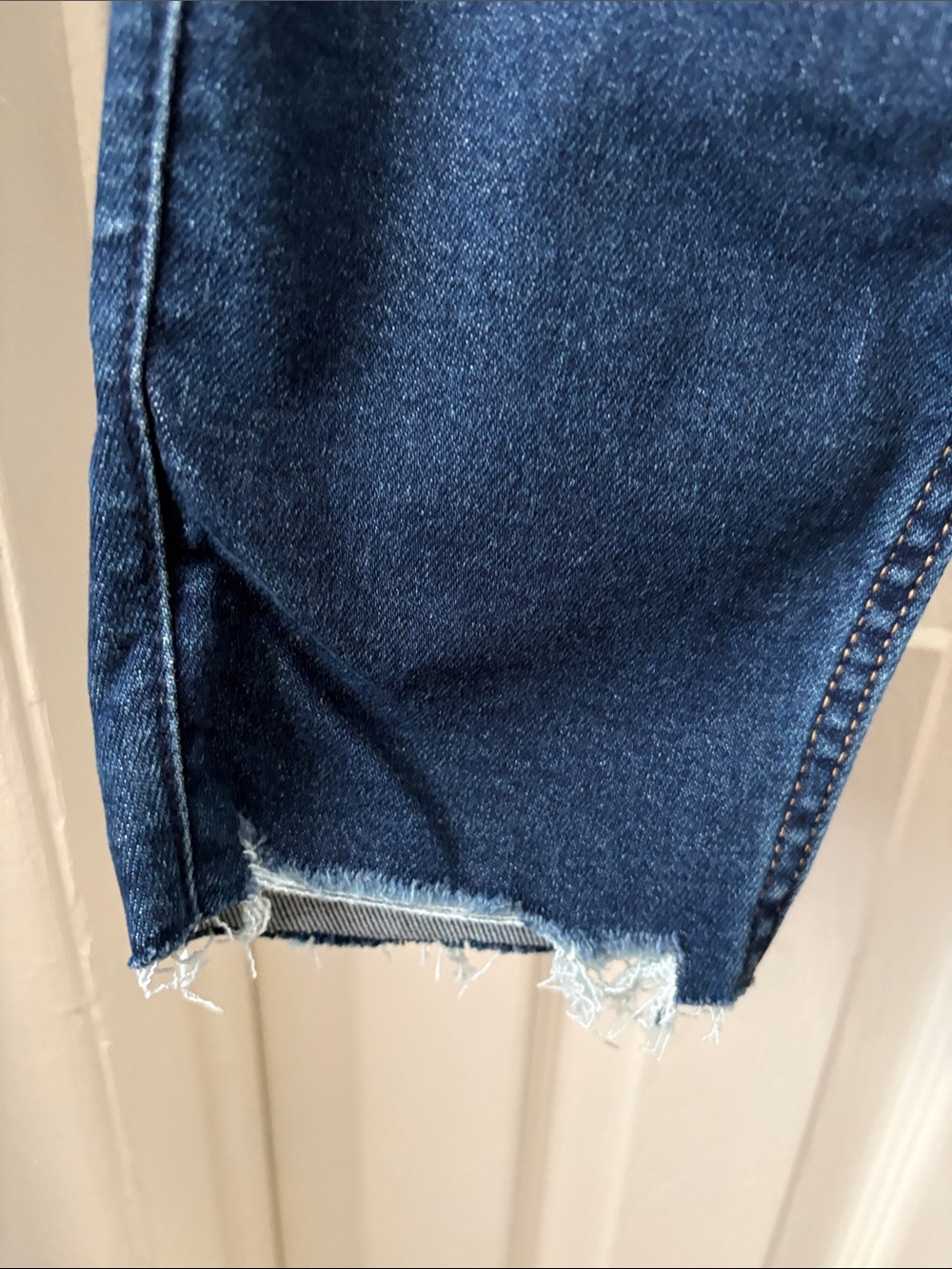 Old Navy ROCKSTAR Extra High Rise Dark Blue Women’s Jeans petite short length 14 - Picture 4 of 5